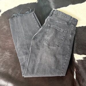 Wild Fable Women's Black Ripped Ankle Jeans